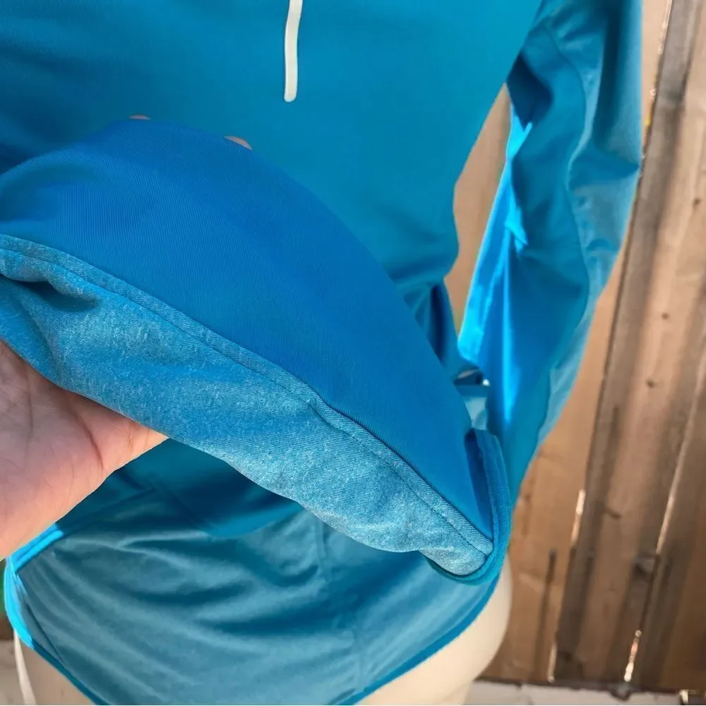 Nike aqua blue dry fit jacket size small